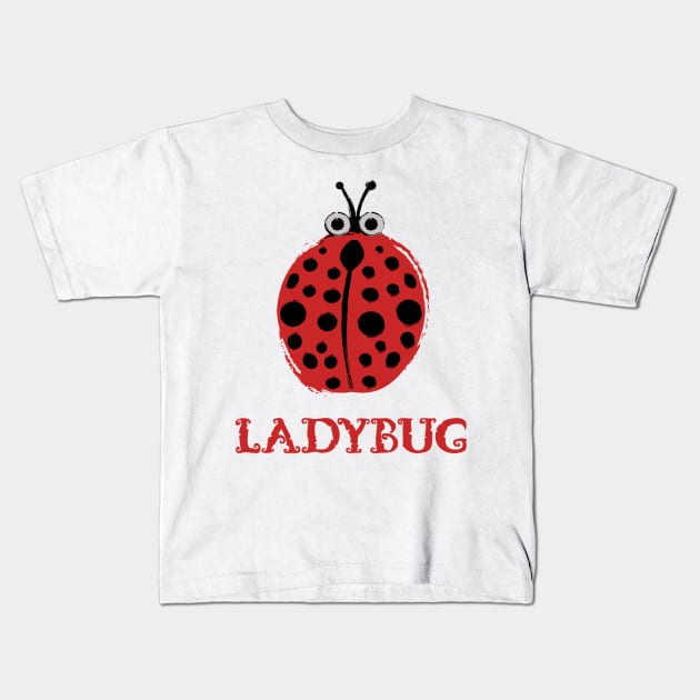 Ladybug Kids T-Shirt by evisionarts